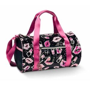 Danz N Motion Lips X Lipstick Sequins Rollbag Black & Pink